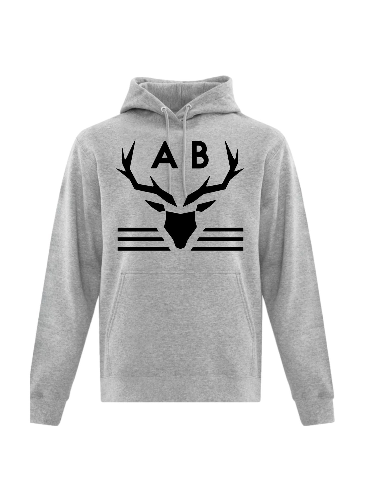 Cervidae Grey/Black Hoodie