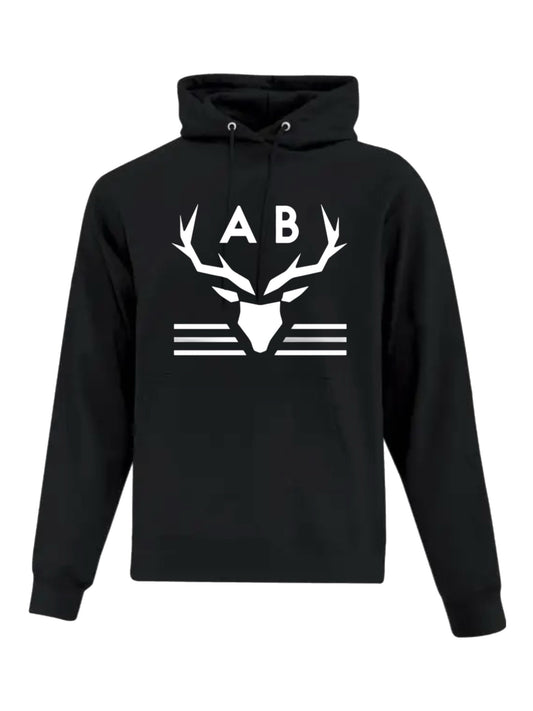 Cervidae Antler Black/White Hoodie