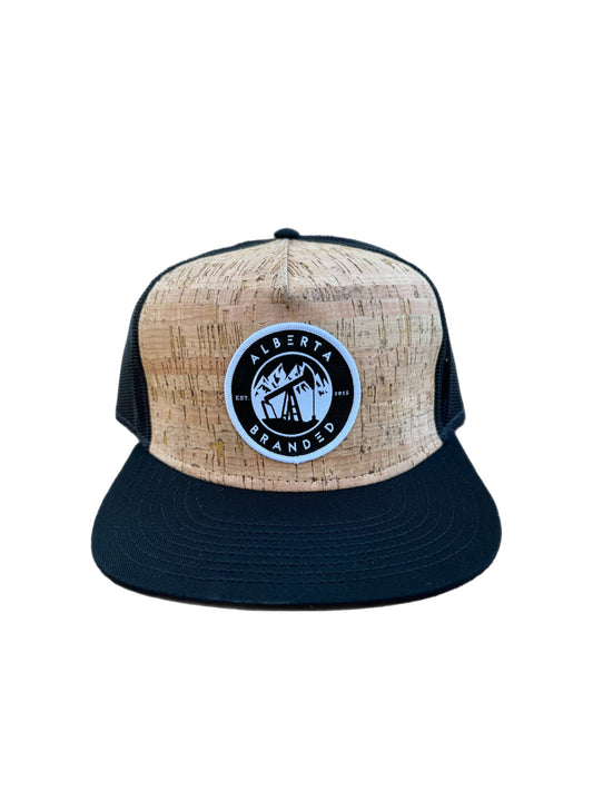 Heritage Black/Cork Front Flat Brim.